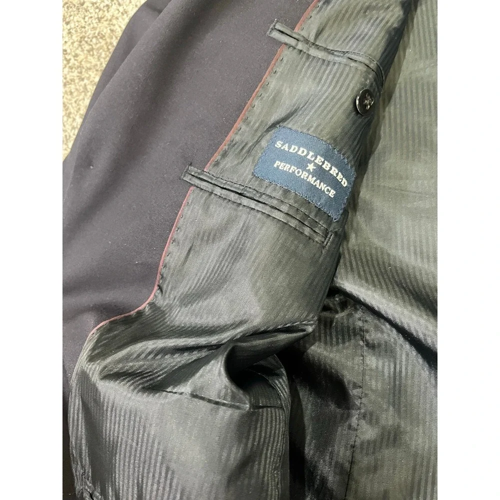 Saddlebred Performance Navy Blazer Sport Coat‎ Mens Large Gold Button Preppy
